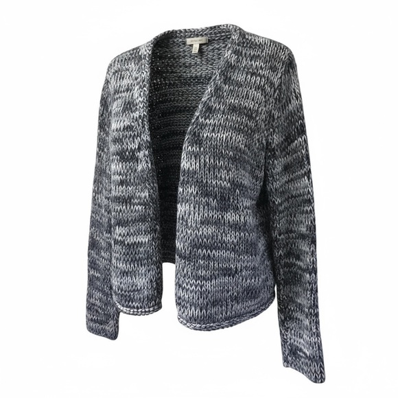 J. Jill Chunky Marled Blue Cotton Open Front Cardigan Sweater Women Size Small - Picture 11 of 16